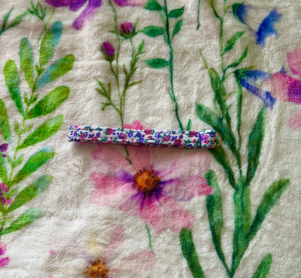 Purple Floral Wristlet Band