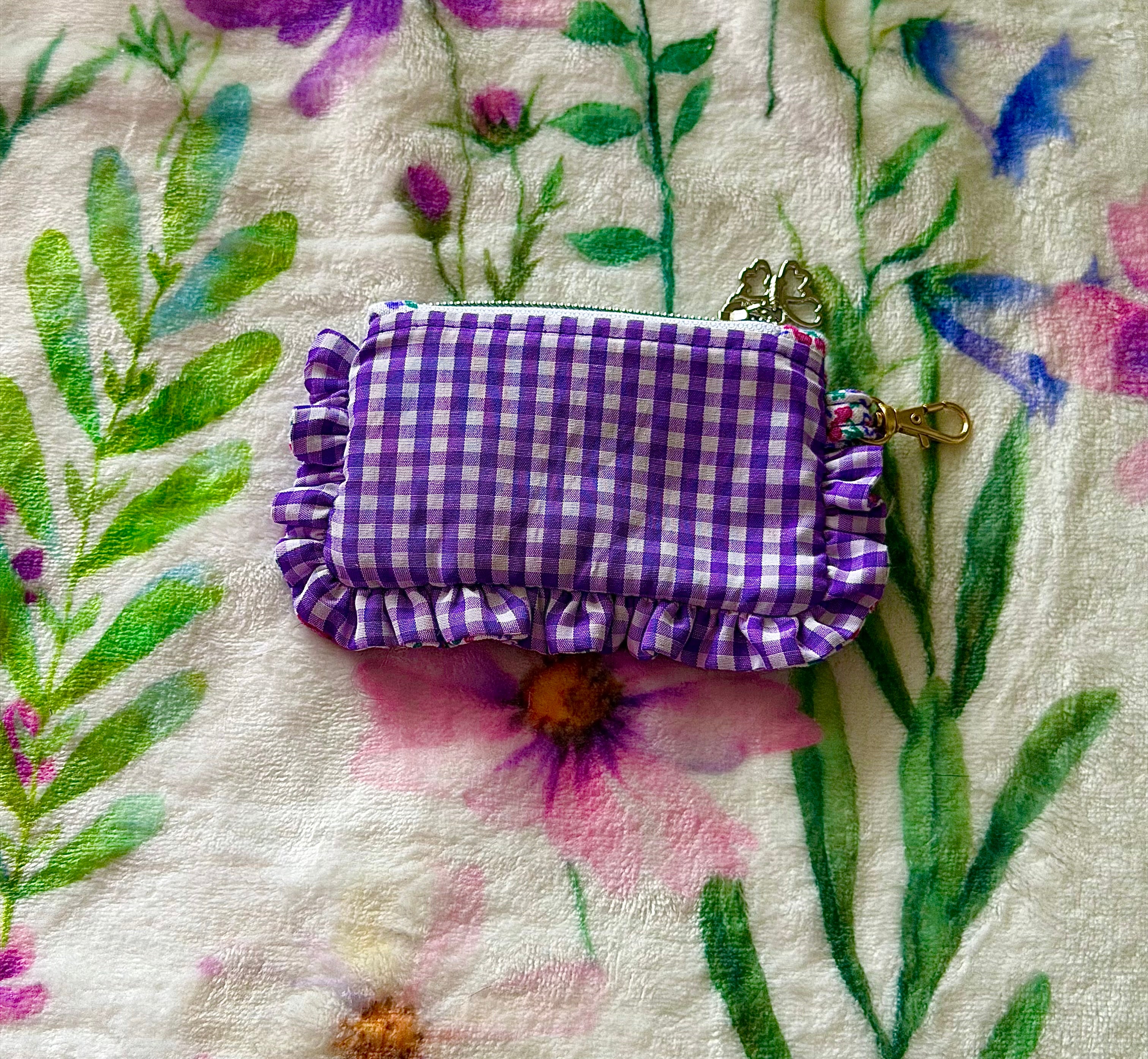 Purple Ruffle Coin Purse