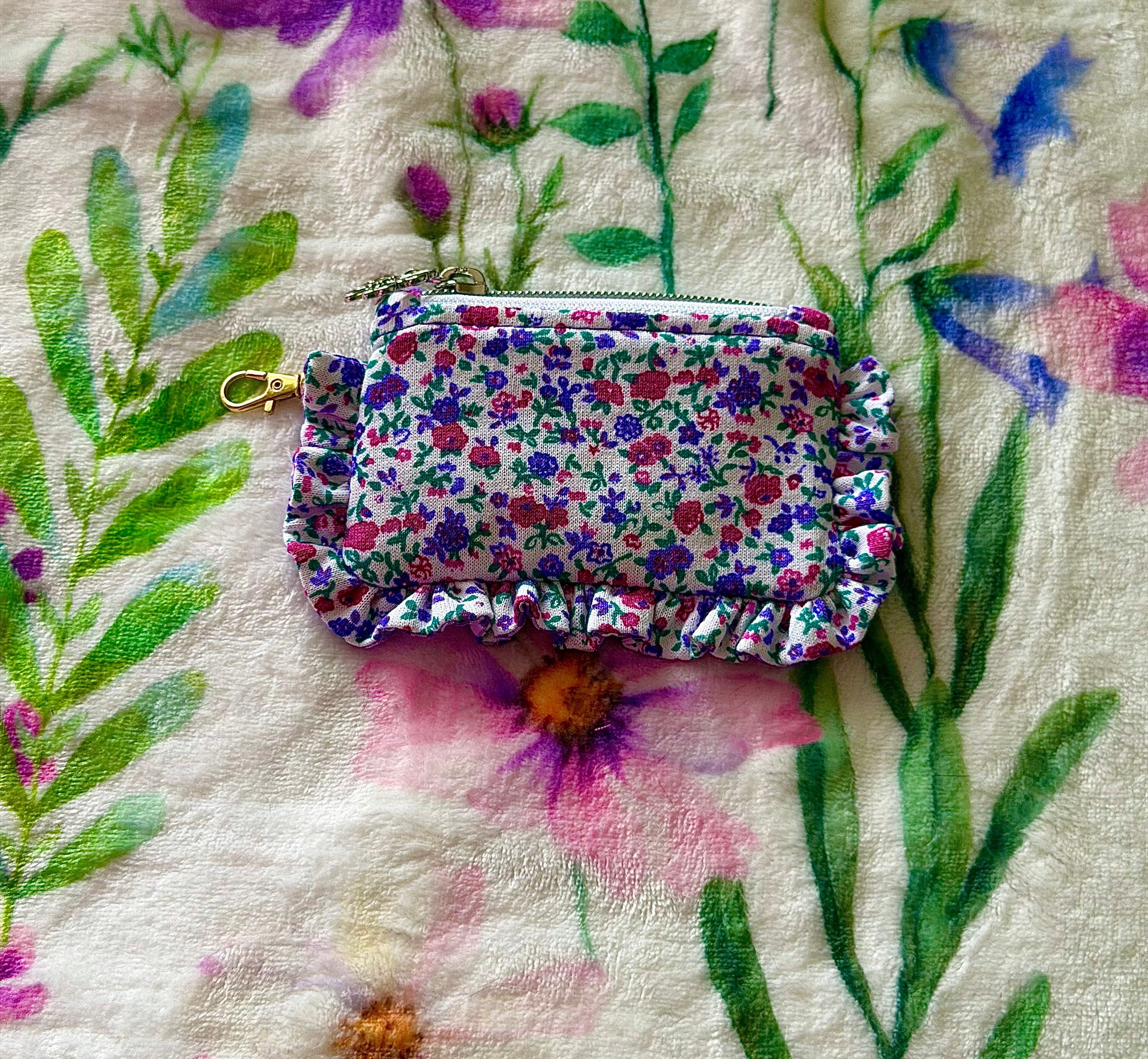 Purple Ruffle Coin Purse