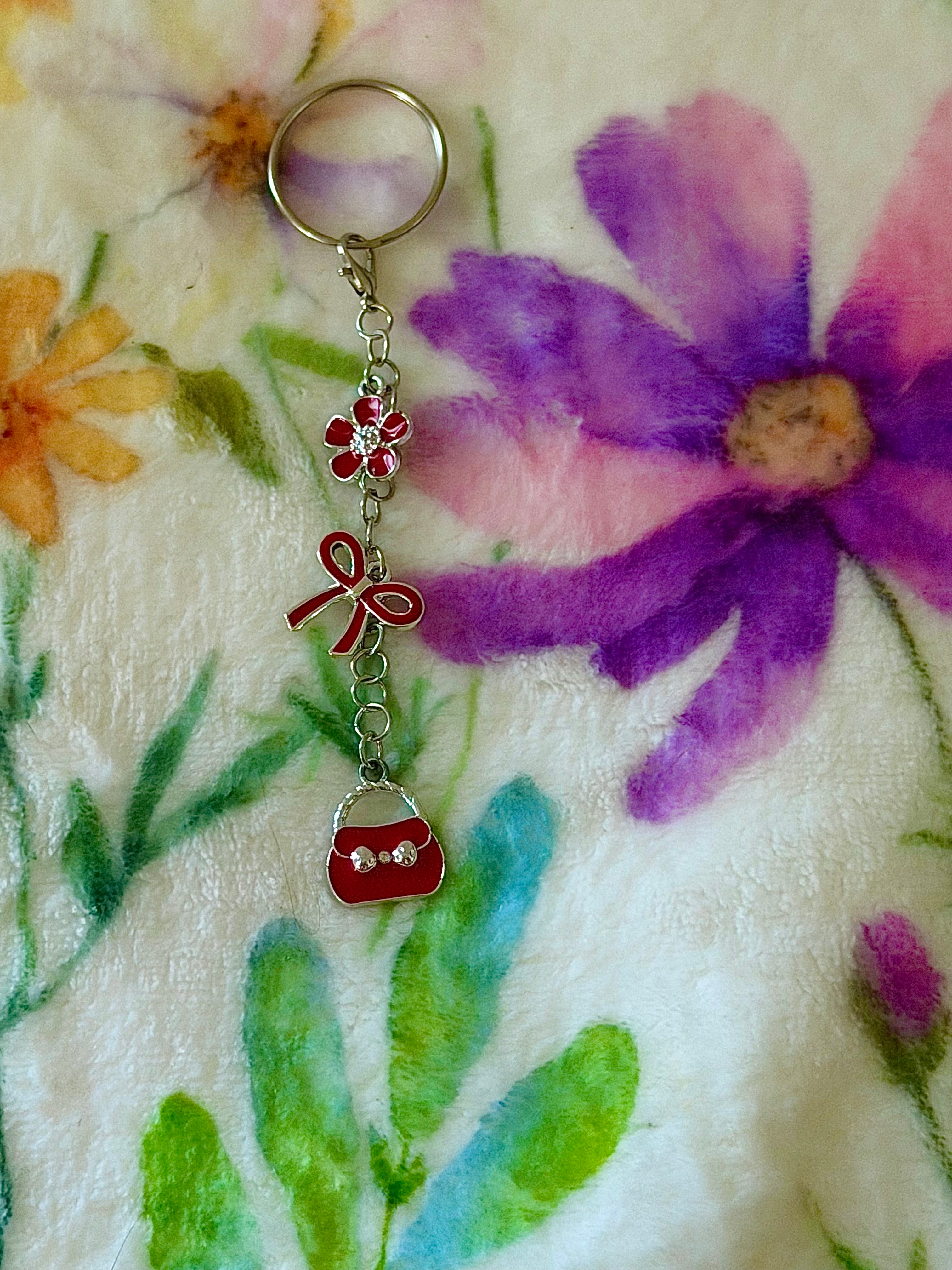 3 Tier Silver Bag Charm