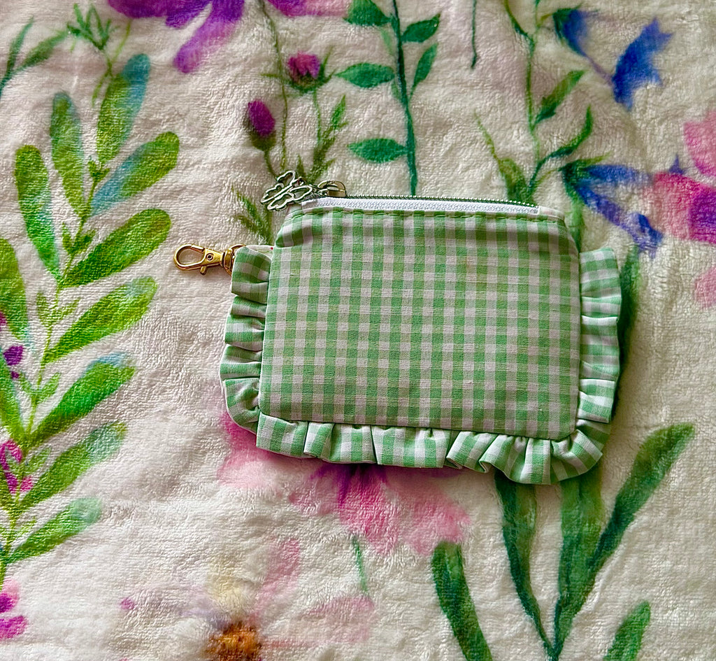Green Ruffle Coin Purse