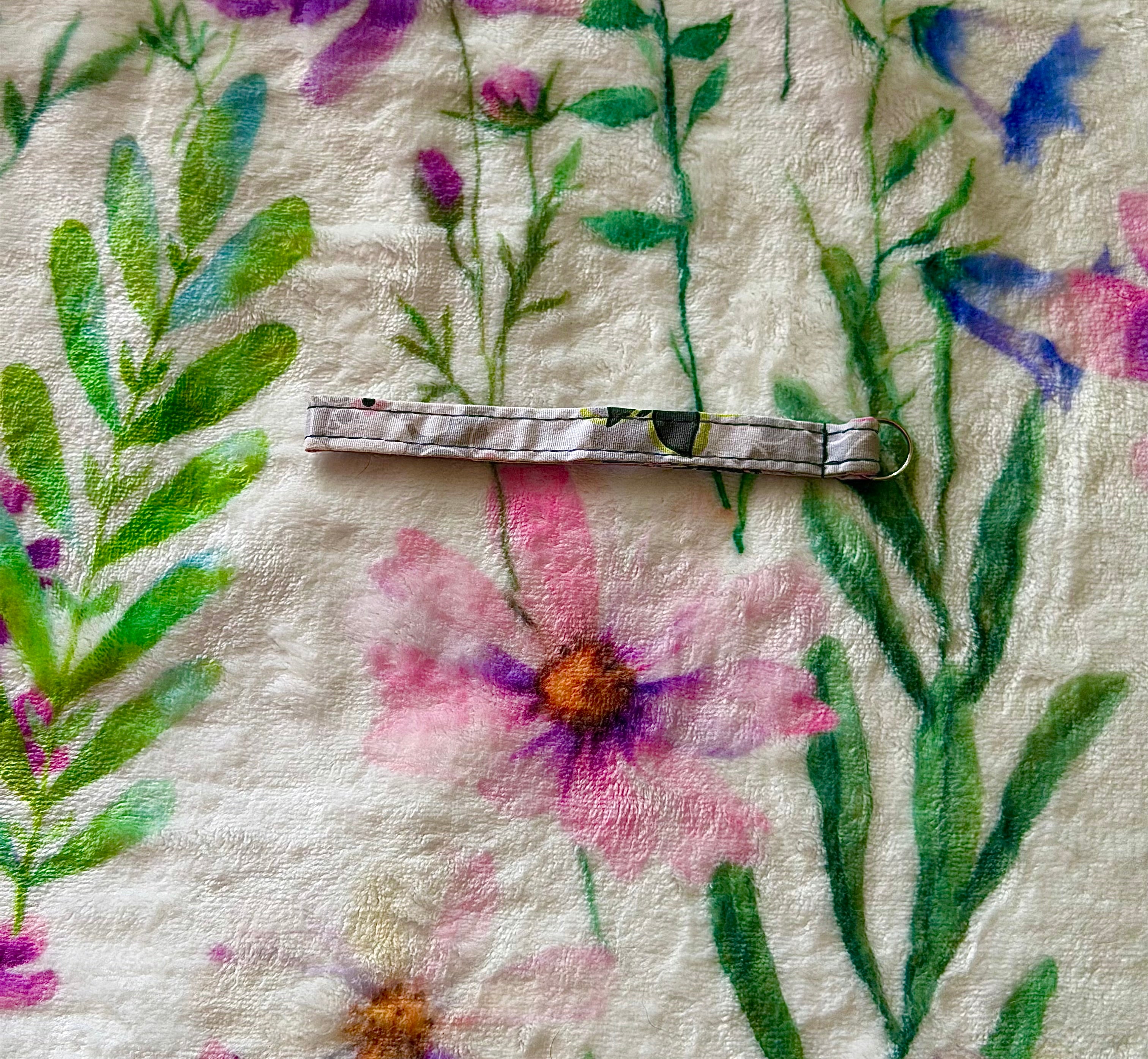 Black Floral Wristlet Band