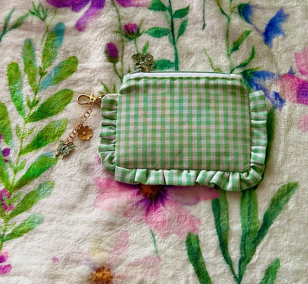 Green Ruffle Coin Purse