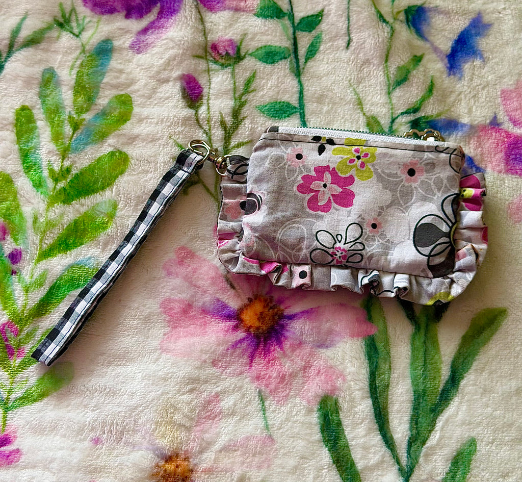 Black Ruffle Coin Purse
